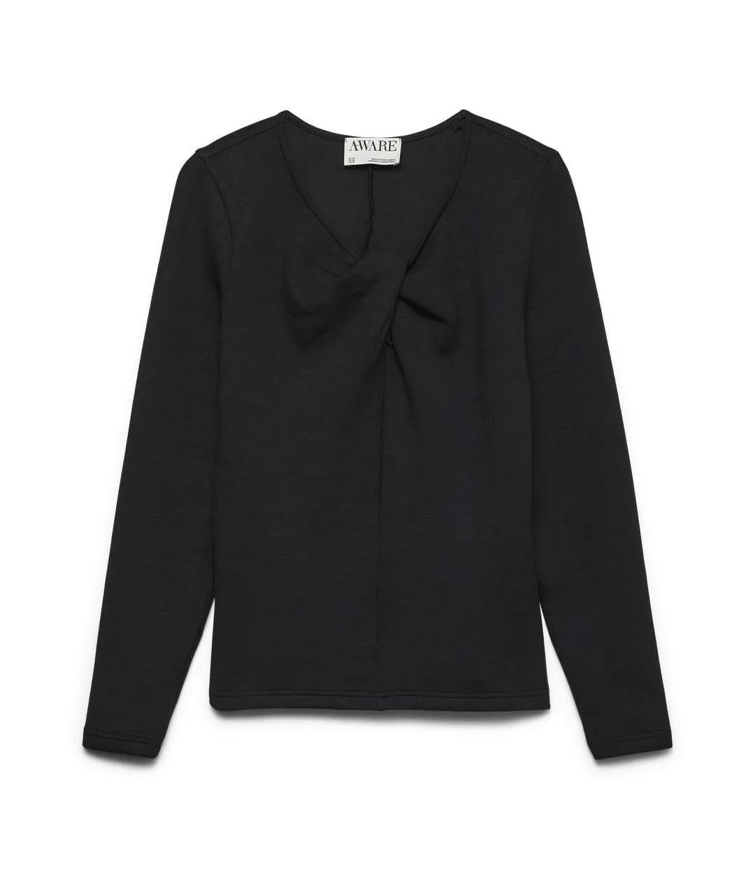 T-Shirt manches longues noir femme vero moda awtammie-1