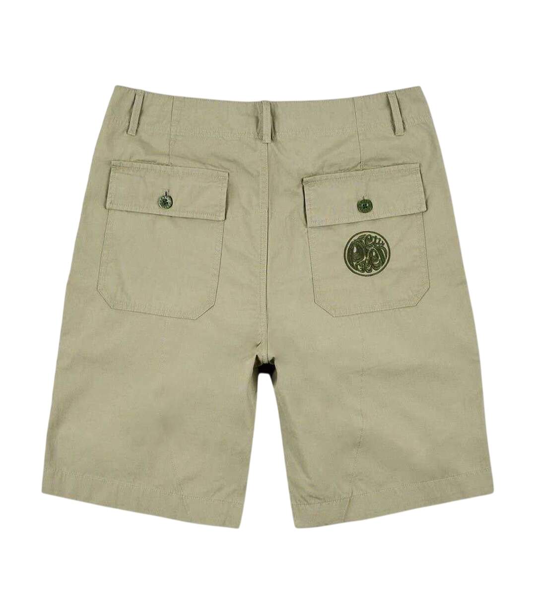 Mens Cotton Cargo Shorts Green Pretty Green-2