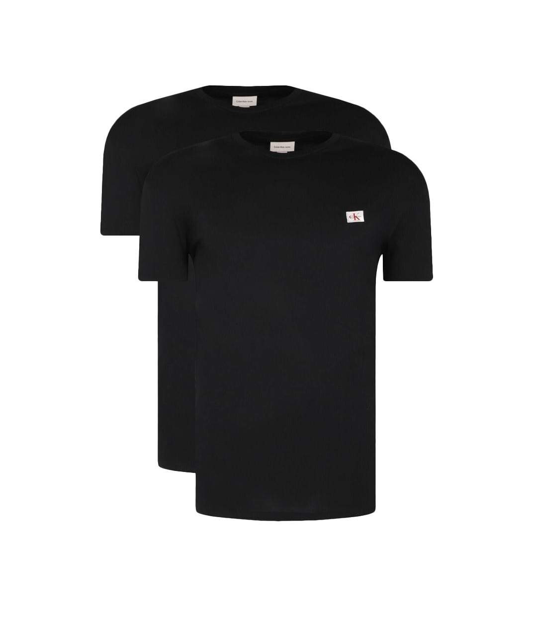 Lot de 2 t-shirts noirs homme calvin klein jeans ss badge-1