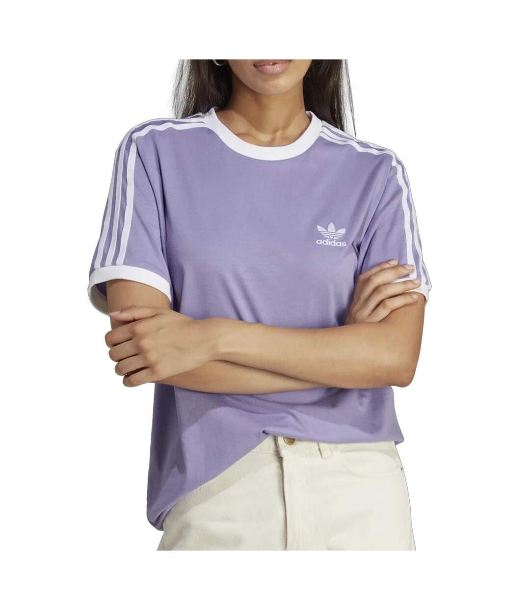 Short mauve femme adidas stripes - m-1