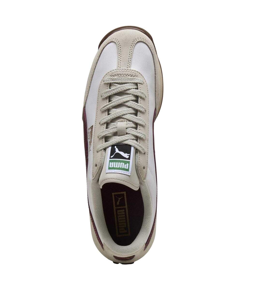 Womens/ladies Easy Rider Suede Trainers White Burgundy Puma-3