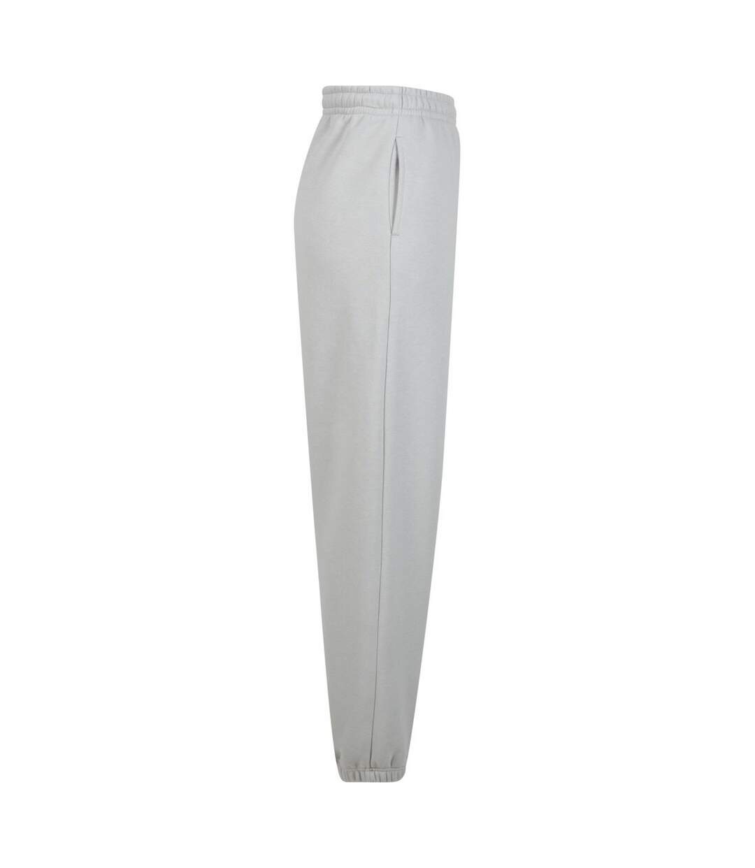 Pantalon De Jogging Fluffy Femme Gris Pâle Build Your Brand-4