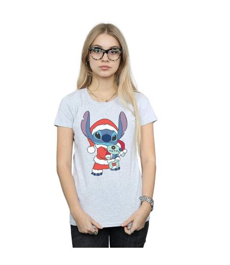 Disney Femmes/Les femmes Lilo And Stitch Stitch Christmas - T-shirt en coton (Gris sportif) - UTBI15992