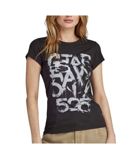 T-shirt noir femme g-star raw d24714