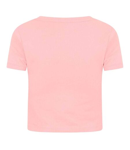 Womens/ladies Squad Cropped T-shirt Pink Puma