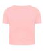 Womens/ladies Squad Cropped T-shirt Pink Puma-2
