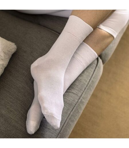 6 Pack Ladies Non Elastic Cotton Diabetic Socks with Seamless Toe