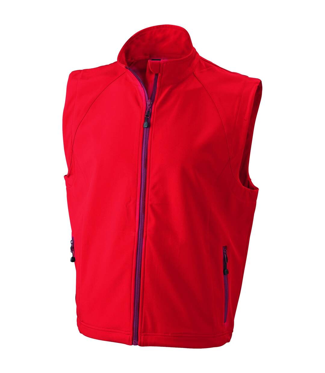 Gilet sans manches softshell coupe-vent imperméable - JN1022 - rouge - homme