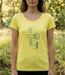 Tee-shirt Mayflower Dojo1 en coton jaune : l'éclat de la nature et son motif Herbier-1