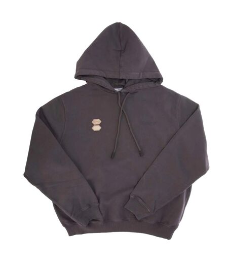 Womens/ladies patches regular hoodie grey/pink Off White