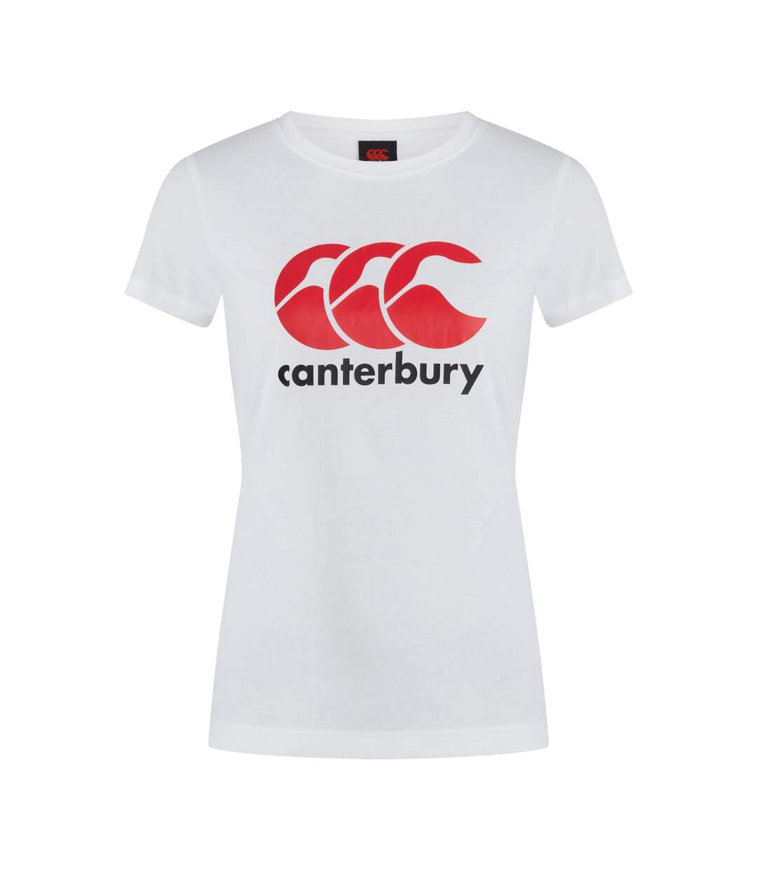 Womens/ladies Logo T-shirt Bright White Canterbury-1