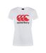 Womens/ladies Logo T-shirt Bright White Canterbury-1
