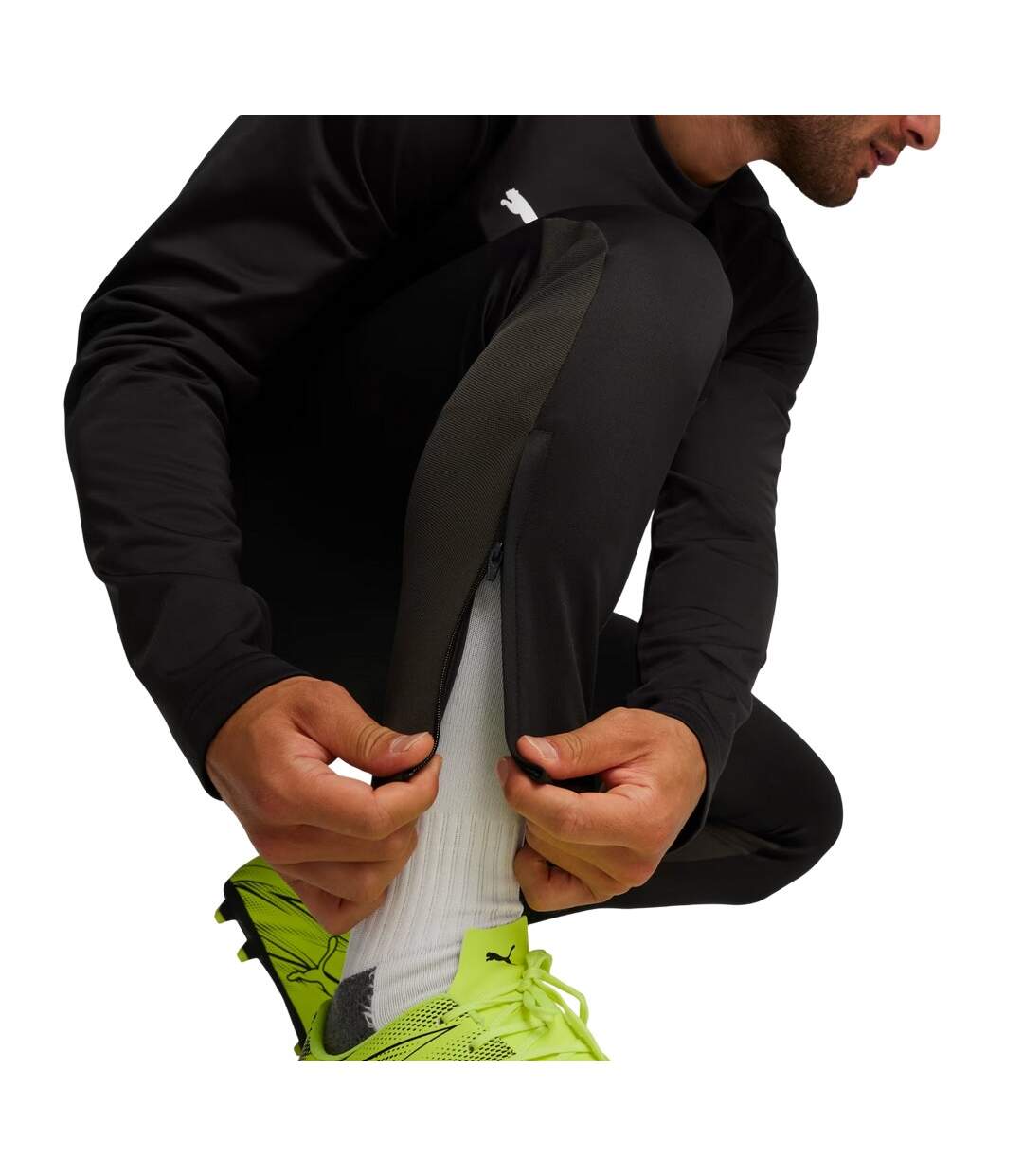 Mens Team Goal Training Jogging Bottoms Black Puma-4