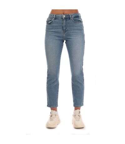Womens/ladies Emily High Waist Straight Jeans Denim Only