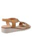 Fleet & Foster Womens/Ladies Hyacinth Leather Sandals (Tan) - UTFS10434