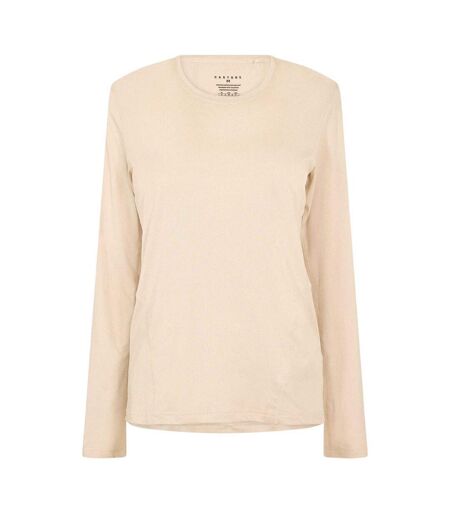 Womens/ladies Movement Long-sleeved T-shirt Beige Castore