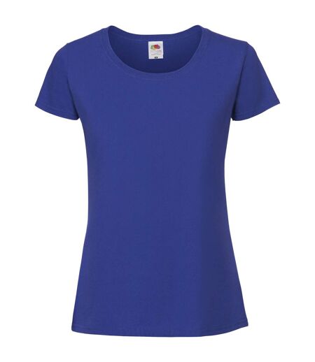 T-shirt ajusté femmes bleu roi Fruit of the Loom