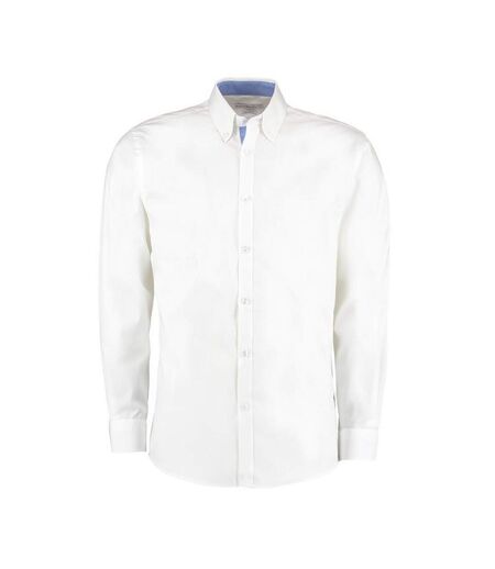 Chemise premium homme blanc / bleu Kustom Kit