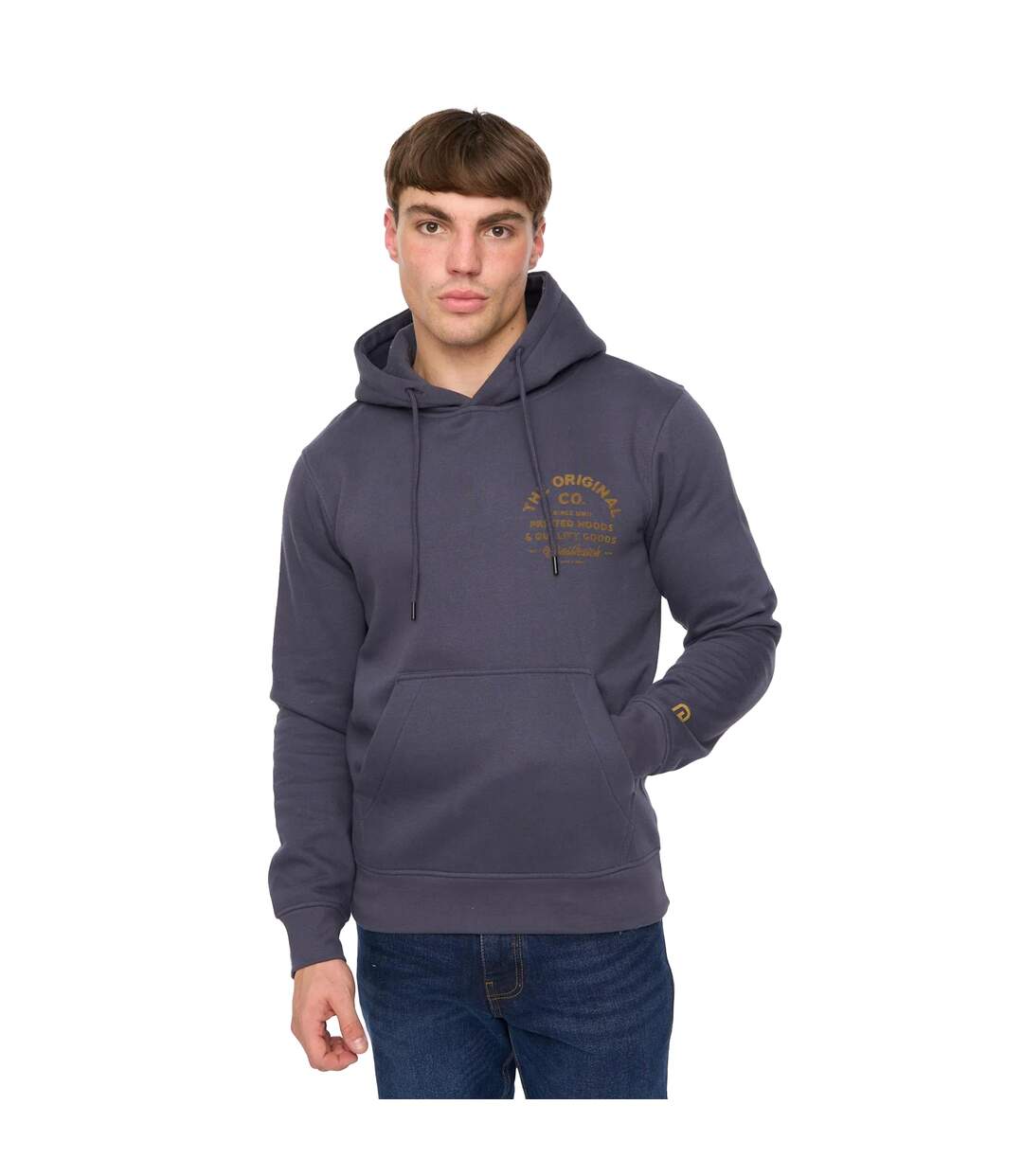 Mens Shoptown Hoodie Navy Crosshatch-3