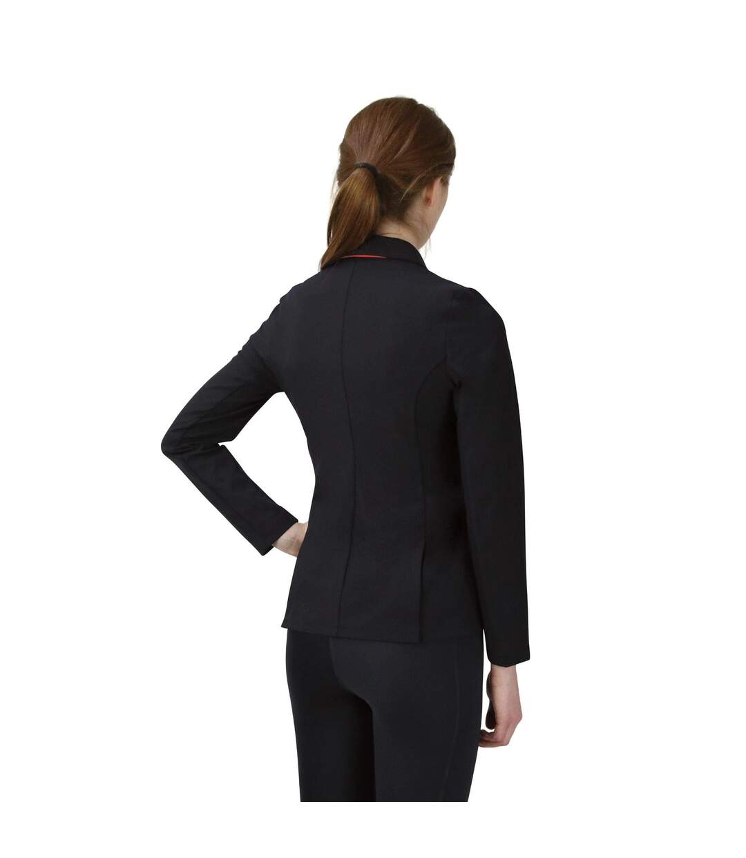 Womens/ladies silvia show jumping jacket black Hy-2