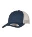Casquette Trucker Motif/style Rétro Bleu Marine Argenté Flexfit-1