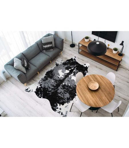 Tapis Imitation Peau de Vache Desert 160x230cm Noir & Blanc