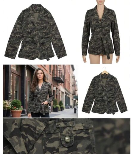 Veste Saharienne Femme Malice1 Motif Camouflage