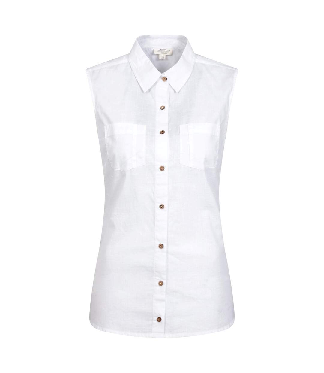 Womens/ladies coconut sleeveless shirt white Mountain Warehouse-1