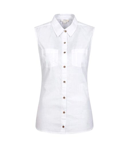 Womens/ladies coconut sleeveless shirt white Mountain Warehouse