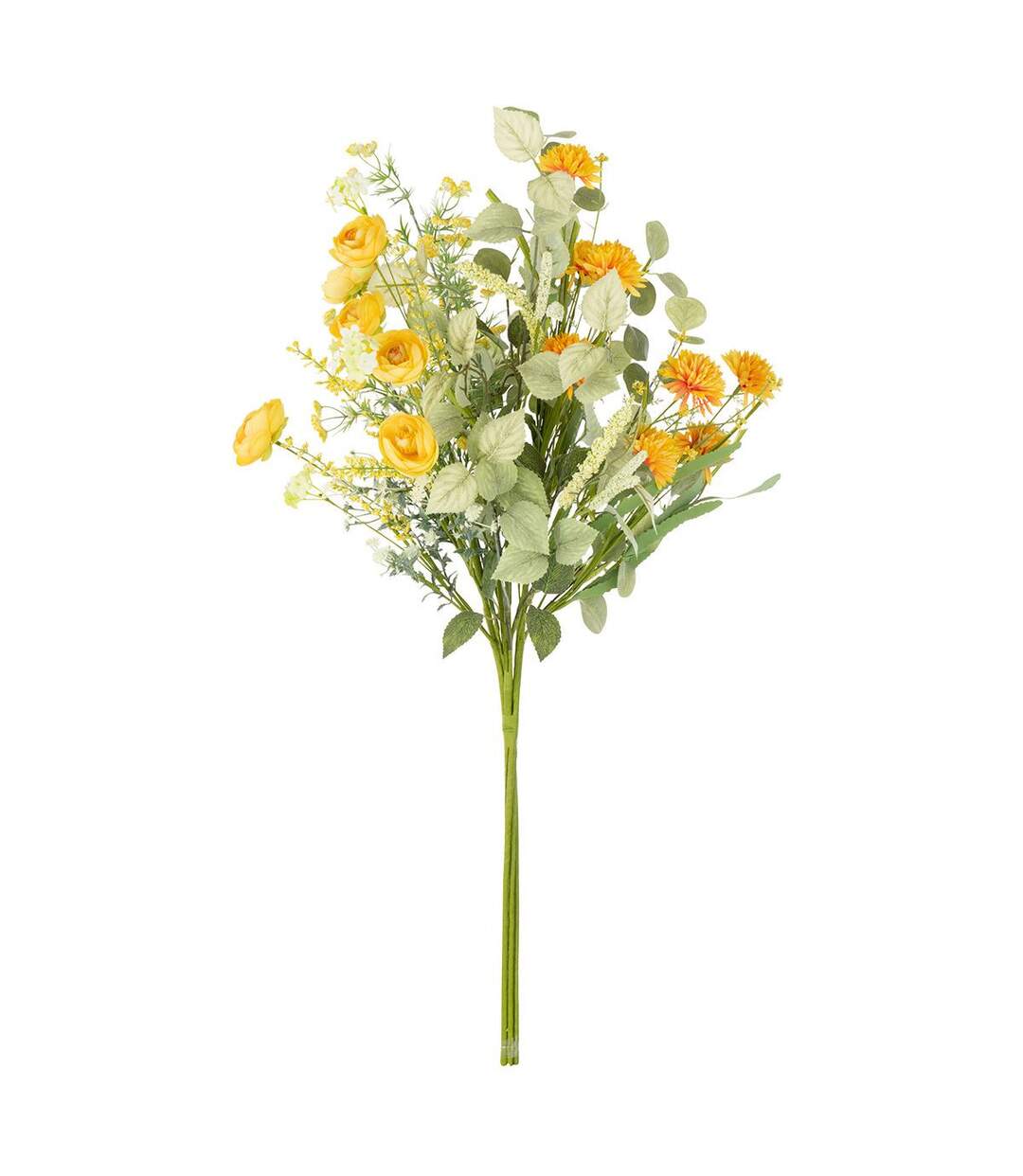 Bouquet de Fleurs Artificielles Mixtes 85cm Jaune-1