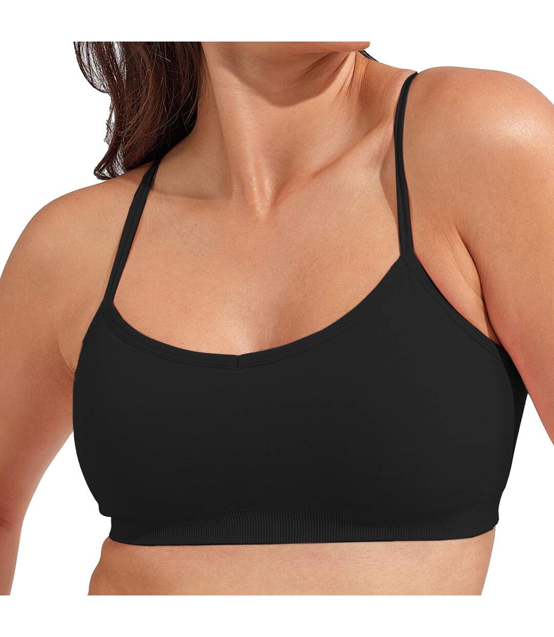 Brassière de sport femme noir TriDri