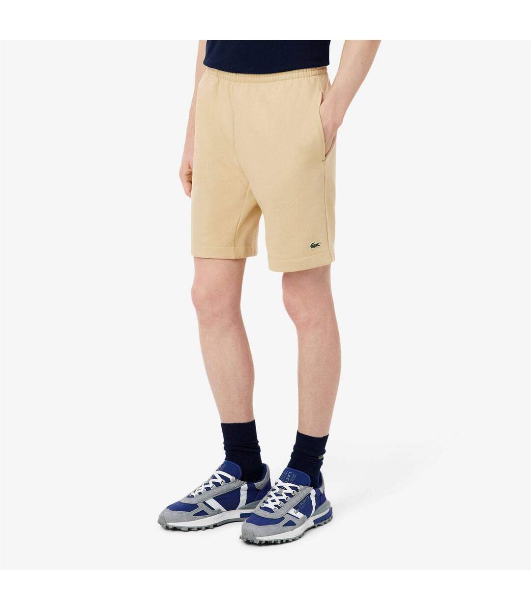 Mens Fleece Shorts Light Beige Lacoste-2