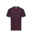 Mens Iconic Premium Ringspun Cotton T-shirt Dark Plum Fruit Of The Loom-2