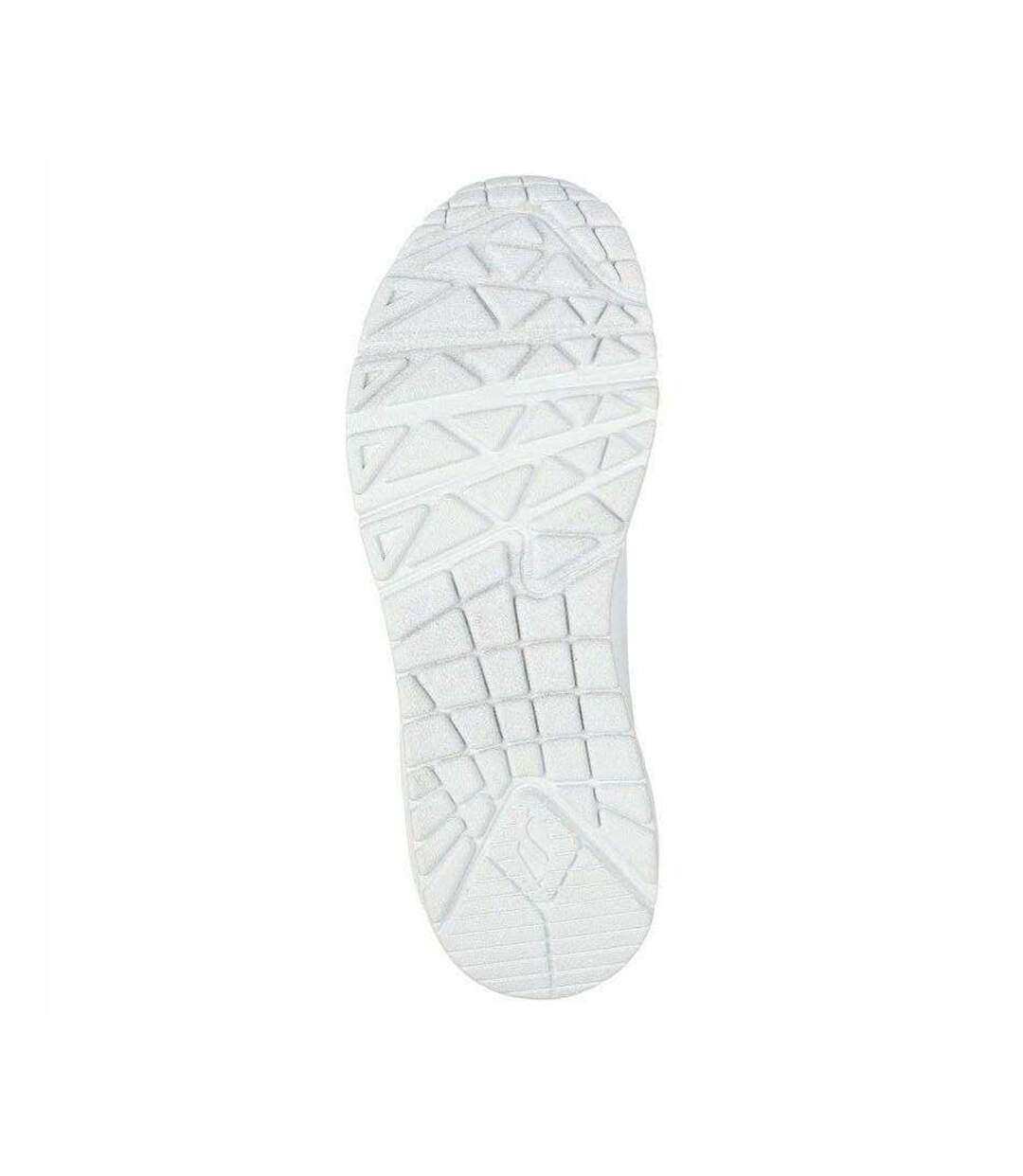 Womens/ladies Uno-pop Back Suede Skech-air Trainers White Skechers-4