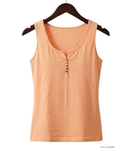 MAYFLOWER DACCA1 - Débardeur orange pour femme : le confort en pur coton respirant