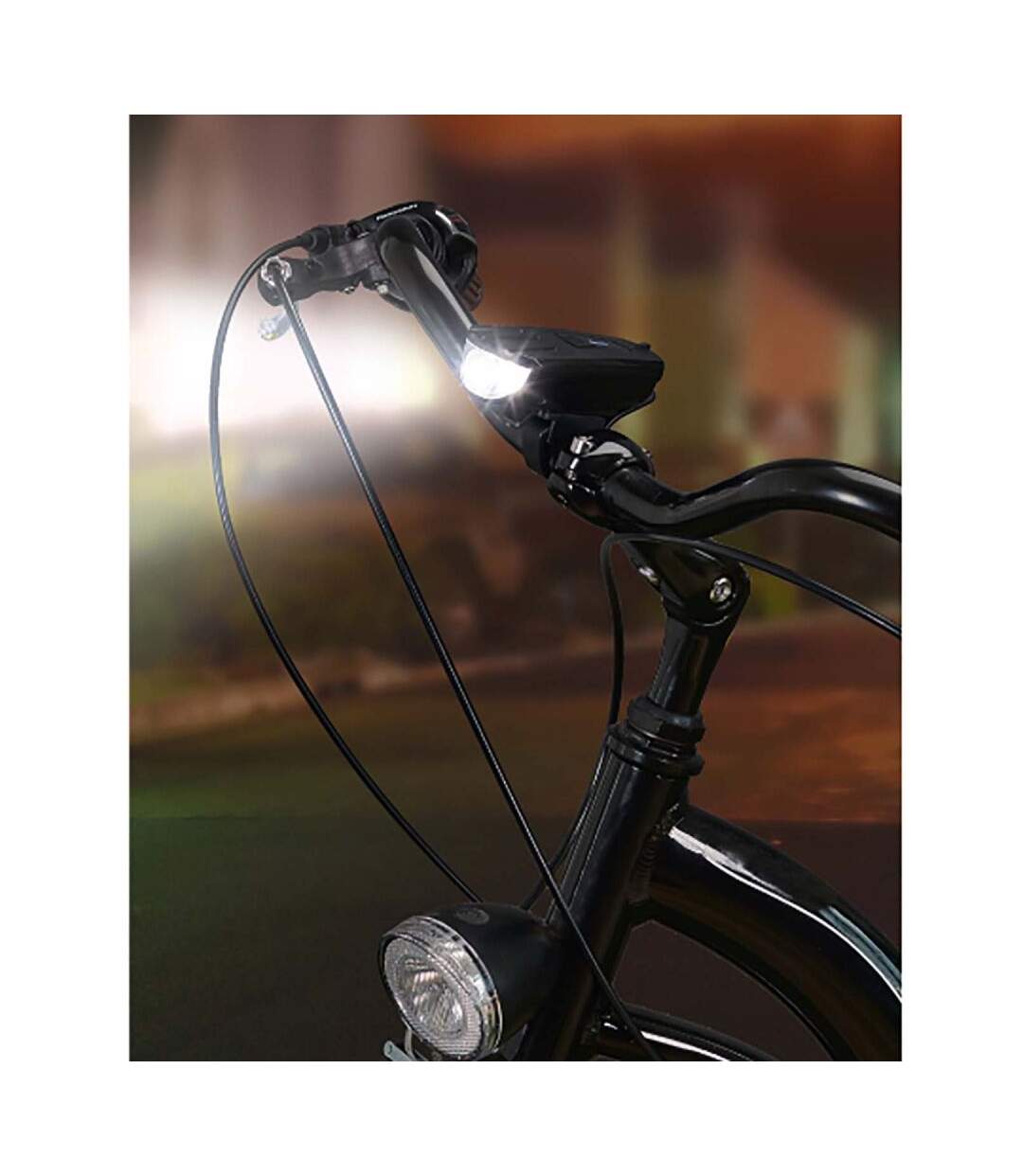 Eclairage avant pour vélo 180 lumens rechargeable-2