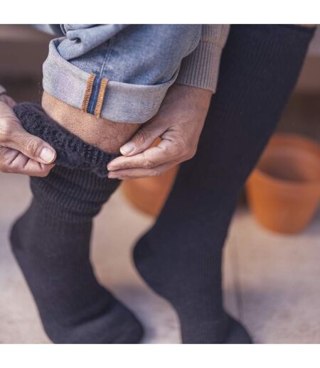 Mens Long Knee High Thermal Wellington Boot Socks
