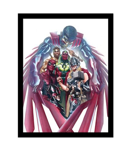 Spider-Man - Poster encadré (Blanc / Rouge) (40 cm x 30 cm) - UTPM8597