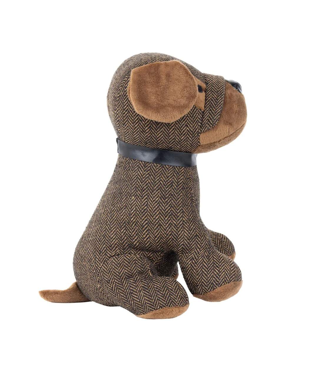 Boston herringbone doorstop 38cm x 28.5cm x 18cm brown Paoletti-3