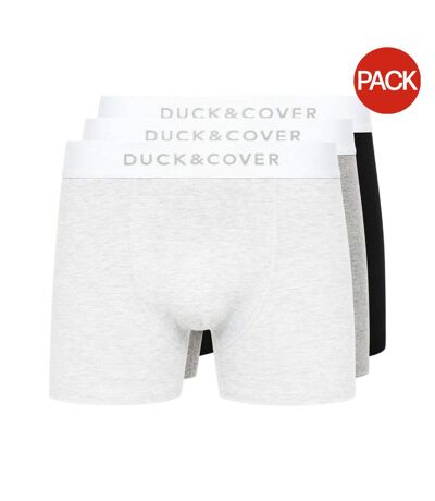 Pack of 3  Mens sagnet boxer shorts  grey/white/black Duck and Cover