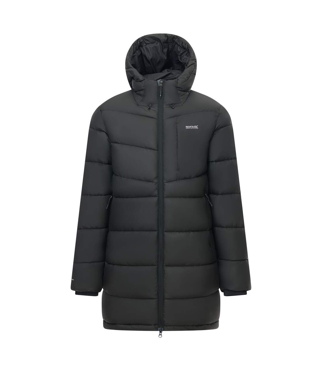 Doudoune Matelassée Et Unie À Capuche Ajustable Browen Homme Noir Regatta-2