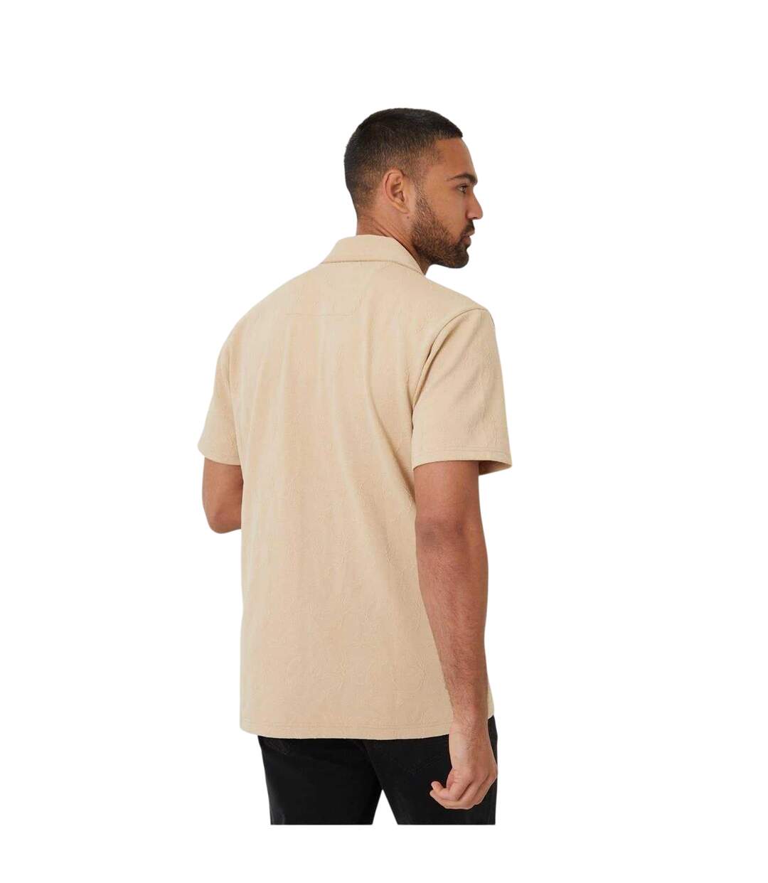 Mens Darvel Short-sleeved Shirt Stone Threadbare-3