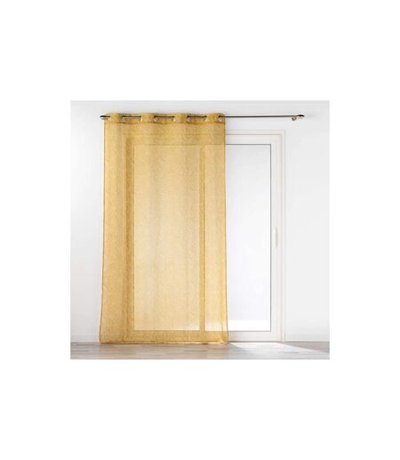 Rideau Voilage à Œillets Imprimé Solea 140x240cm Jaune