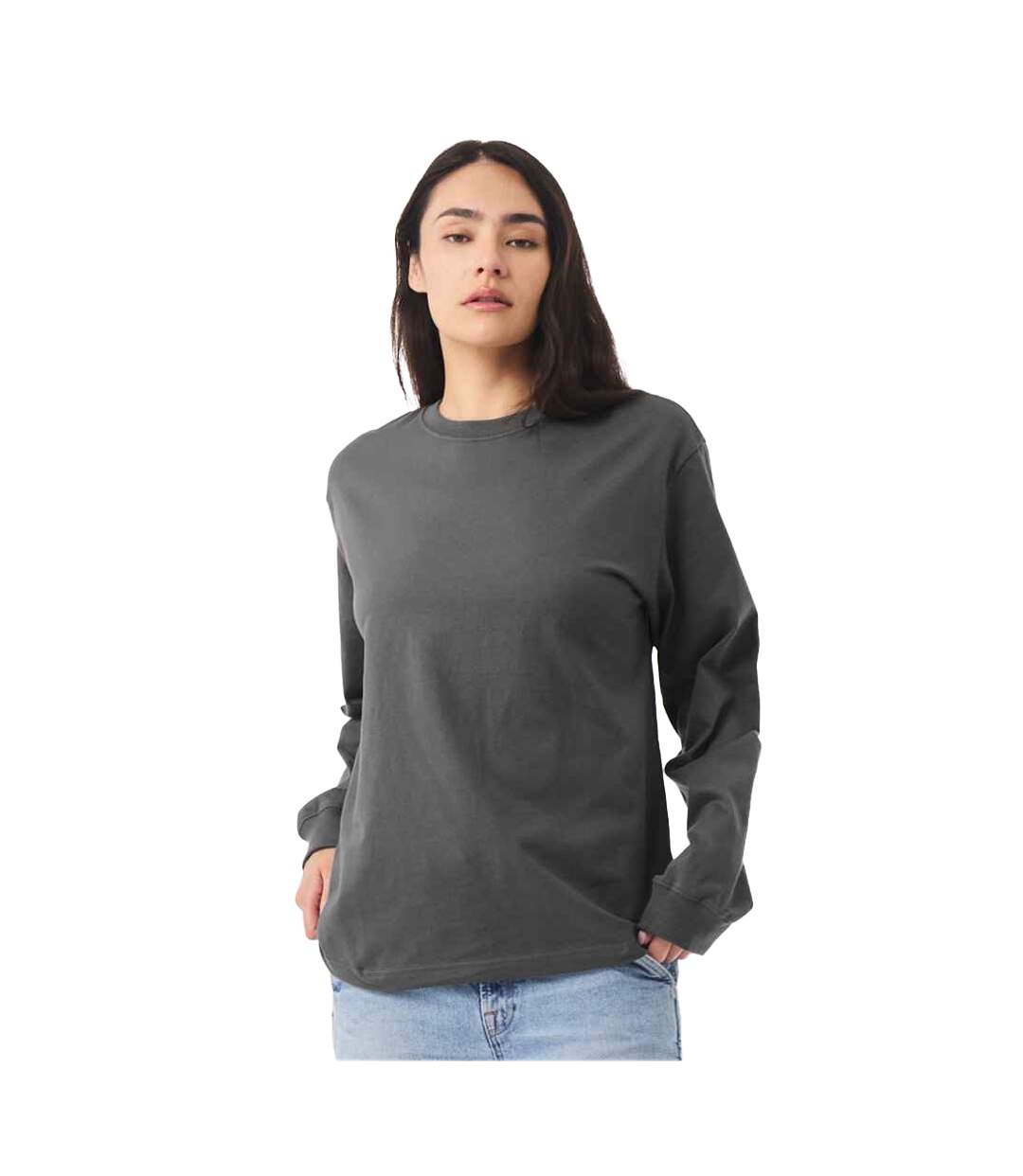 T-shirt Manches Longues Adulte Anthracite Bella + Canvas-1