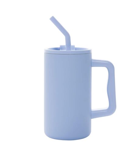 Cube recycled stainless steel 800ml travel mug one size light blue XD Collection