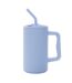 Cube recycled stainless steel 800ml travel mug one size light blue XD Collection-1