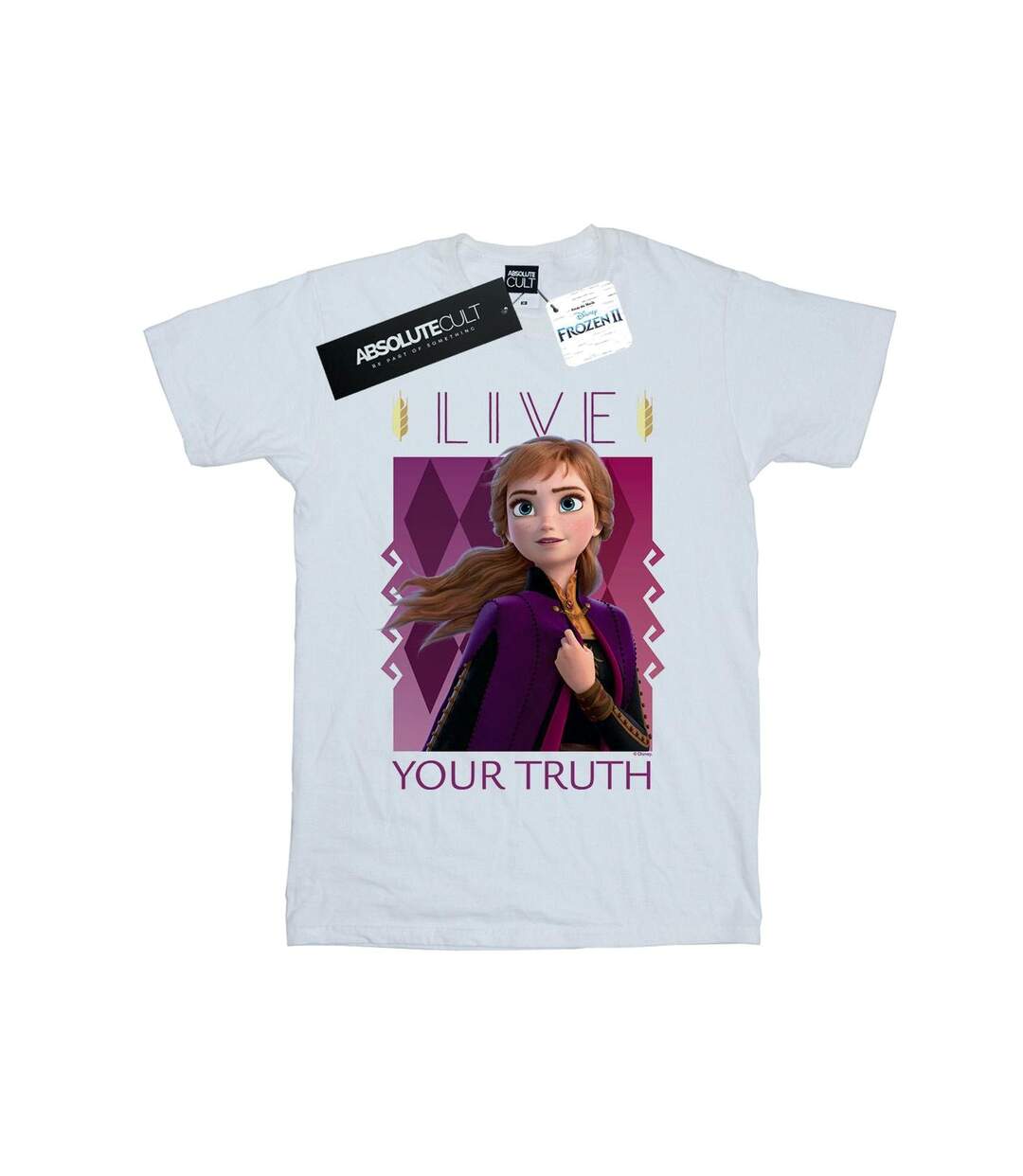 Disney - T-shirt FROZEN ANNA LIVE YOUR TRUTH - Femme (Blanc) - UTBI24554-1