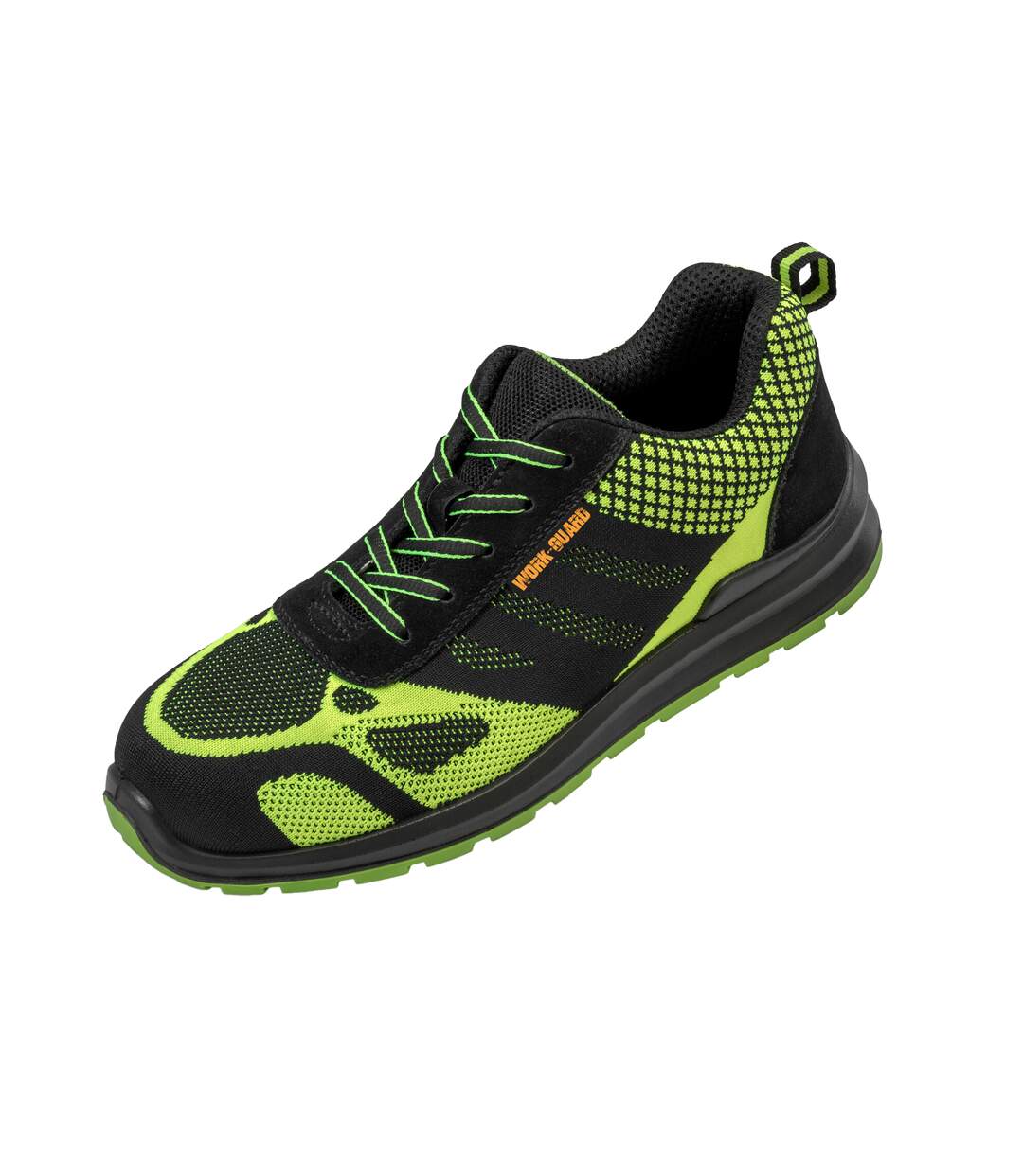 Unisex adult hicks leather trim safety trainers neon green/black WORK-GUARD by Result-1