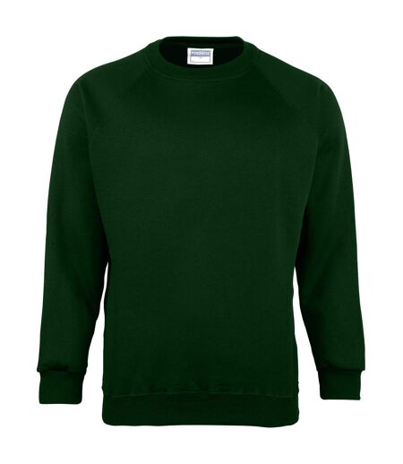 Maddins Mens Colorsure Plain Crew Neck Sweatshirt (Bottle Green) - UTRW842