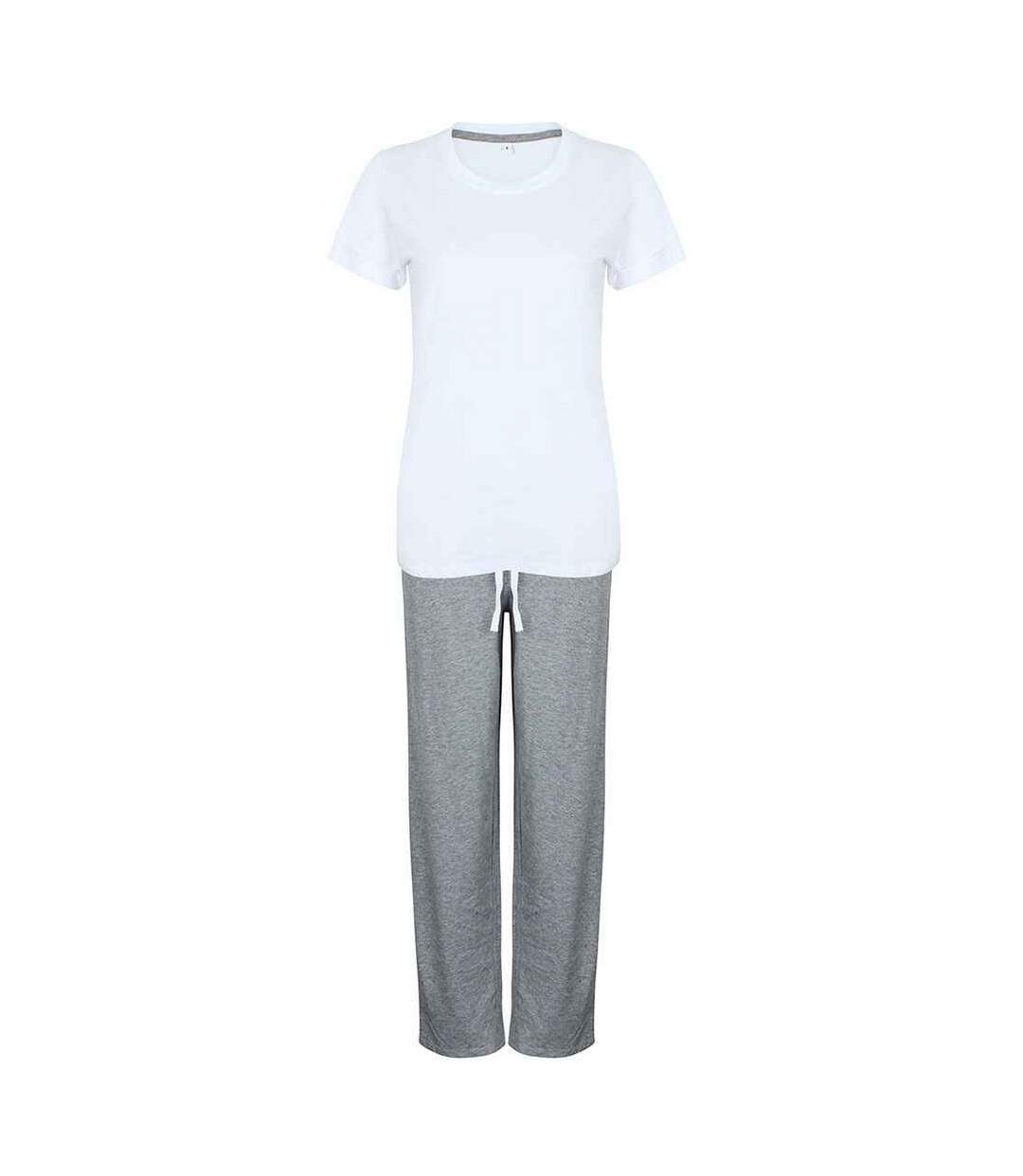 Ensemble de pyjama long femme blanc / gris Towel City-1